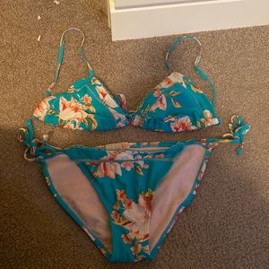 Floral Bikini:Medium Bottoms Small Top.